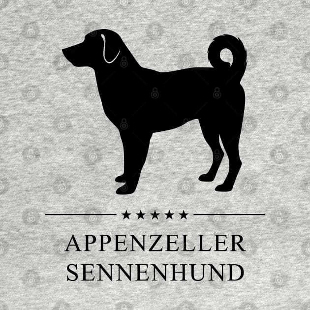 Appenzeller Sennenhund Black Silhouette by millersye